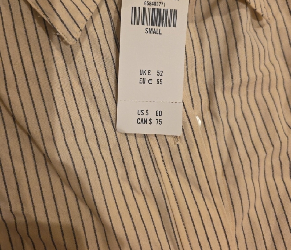 Abercrombie & Fitch Beige Striped Button Down Shirt - Picture 3 of 3